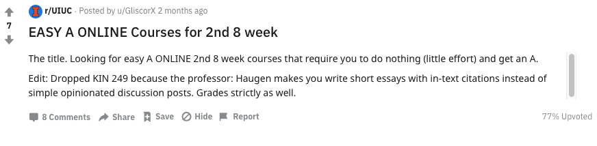 Reddit Easy Second 8 Week Course 1